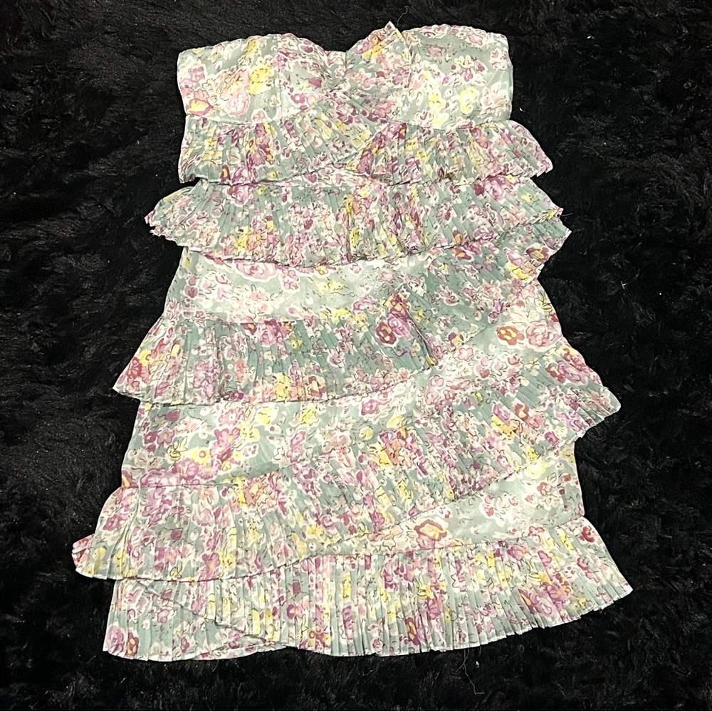 NWT y2k fairycore feminine cocktail tiered ruffle dress